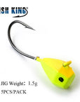 Fish King 5Pcs 1.6G/2.5G/5G Ice Fishing Lure Hard Lure With Bait Jig Lead Head-Fishing Tackle-Red-Bargain Bait Box