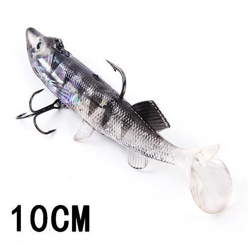 Fish King 8/10/12/14Cm 6 Color Soft 3D Eyes Lead Fishing Lures With T Tail-Fishing Tackle-003 10CM-Bargain Bait Box