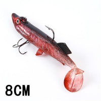 Fish King 8/10/12/14Cm 6 Color Soft 3D Eyes Lead Fishing Lures With T Tail-Fishing Tackle-075 8CM-Bargain Bait Box