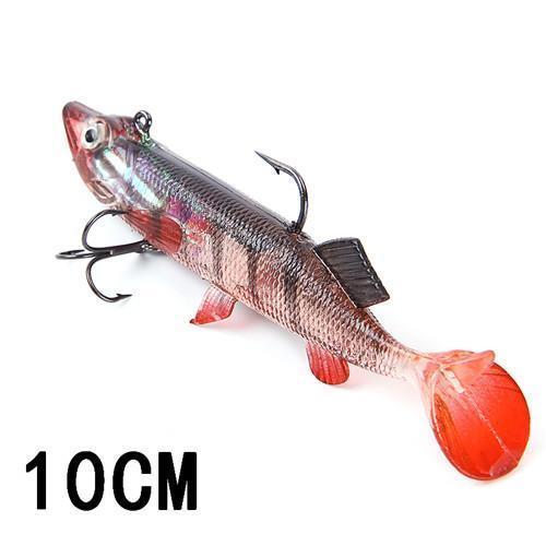 Fish King 8/10/12/14Cm 6 Color Soft 3D Eyes Lead Fishing Lures With T Tail-Fishing Tackle-091 10CM-Bargain Bait Box