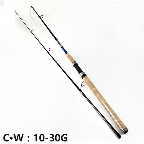 Fish King Cw. 3-40G Wood Handle Sea Fishing Spinning Rod 2.1M 2 Section Ultra-Spinning Rods-Mavllos Fishing Tackle Store-Green-2.1 m-Bargain Bait Box