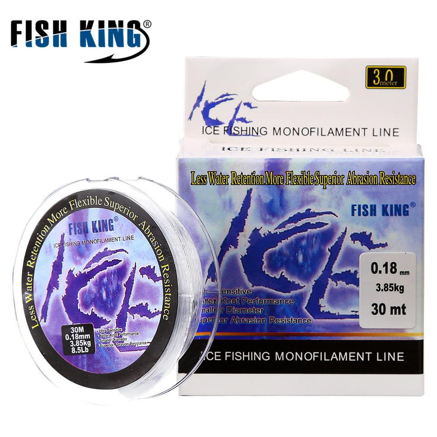 Fish King Ice Fishing Pole 30M Line Dia/0.08Mm-0.25Mm For Writer Ice Lake-FISH KING Official Store-0.3-Bargain Bait Box