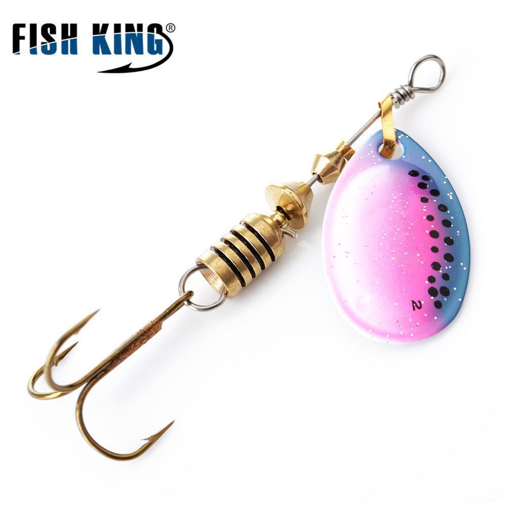 Fish King Mepps 1#-5# 4Pcs/Lot Spinner Bait Spoon Lures With Mustad Treble Hooks-FISH KING First franchised Store-SIZE 1-Bargain Bait Box