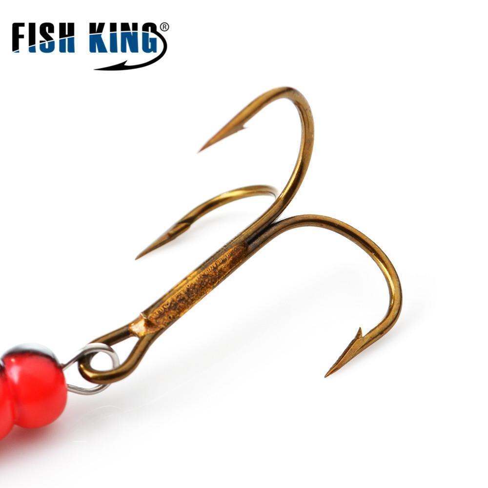 Fish King Mepps 1#-5# 4Pcs/Lot Spinner Bait Spoon Lures With Mustad Treble Hooks-FISH KING First franchised Store-SIZE 1-Bargain Bait Box