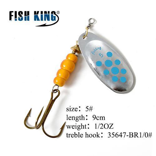 Fish King Mepps 1Pc 1# 2# 3# 4# 5# Fishing Lure Bass Hard Baits Spoon With-FISH KING Official Store-Multi-Bargain Bait Box