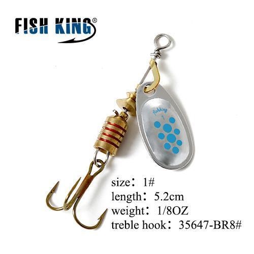 Fish King Mepps 1Pc 1# 2# 3# 4# 5# Fishing Lure Bass Hard Baits Spoon With-FISH KING Official Store-Pink-Bargain Bait Box