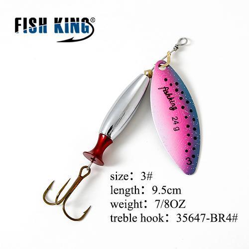 Fish King Mepps 1Pc 1# 2# 3# 4# 5# Fishing Lure Bass Hard Baits Spoon With-FISH KING Official Store-Sky Blue-Bargain Bait Box