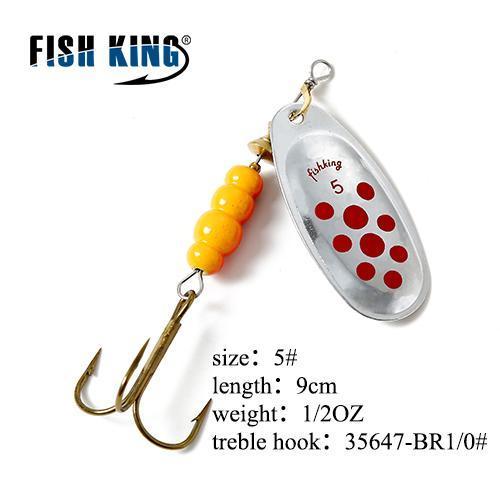 Fish King Mepps 1Pc 1# 2# 3# 4# 5# Fishing Lure Bass Hard Baits Spoon With-FISH KING Official Store-Violet-Bargain Bait Box