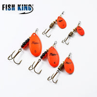 Fish King Mepps 1Pc 4 Color Size0-Size5 Fishing Hard Lure Bait Leurre Peche-FISH KING First franchised Store-Fluorescent Size0-Bargain Bait Box