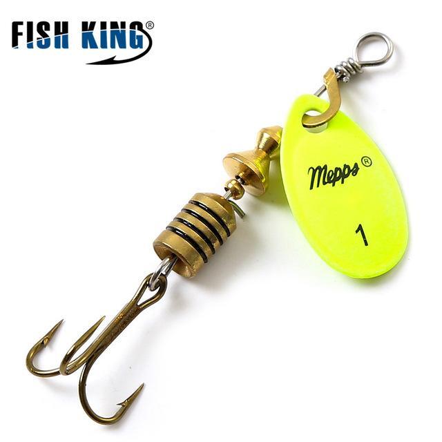 Fish King Mepps 1Pc 4 Color Size0-Size5 Fishing Hard Lure Bait Leurre Peche-FISH KING First franchised Store-Fluorescent Size1-Bargain Bait Box