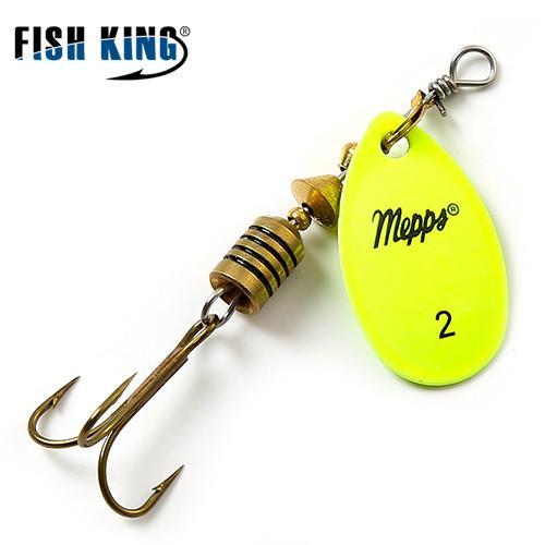 Fish King Mepps 1Pc 4 Color Size0-Size5 Fishing Hard Lure Bait Leurre Peche-FISH KING First franchised Store-Fluorescent Size2-Bargain Bait Box