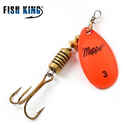 Fish King Mepps 1Pc 4 Color Size0-Size5 Fishing Hard Lure Bait Leurre Peche-FISH KING First franchised Store-Light Red Size 3-Bargain Bait Box