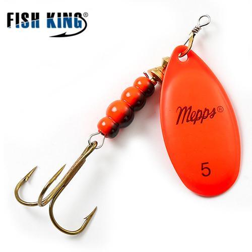 Fish King Mepps 1Pc 4 Color Size0-Size5 Fishing Hard Lure Bait Leurre Peche-FISH KING First franchised Store-Light Red Size 5-Bargain Bait Box
