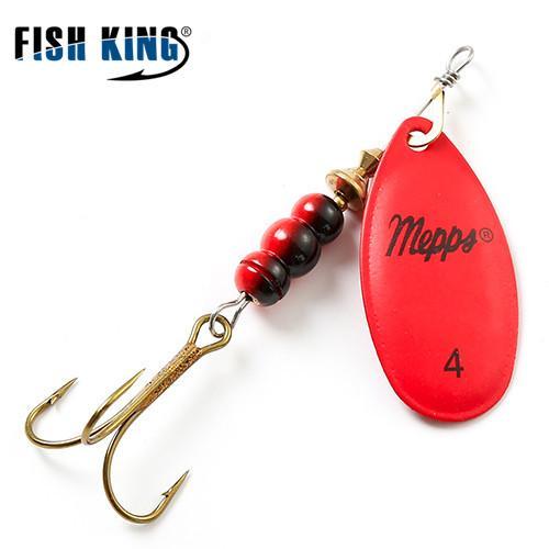 Fish King Mepps 1Pc 4 Color Size0-Size5 Fishing Hard Lure Bait Leurre Peche-FISH KING First franchised Store-Red Size 4-Bargain Bait Box