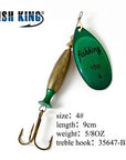 Fish King Mepps Fishing Lure 18G 24G Spinners Spoon Bait Esche Artificiali Pesca-FISH KING Go fishing together Store-Army Green-Bargain Bait Box