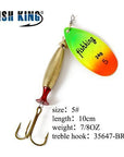 Fish King Mepps Fishing Lure 18G 24G Spinners Spoon Bait Esche Artificiali Pesca-FISH KING Go fishing together Store-Brown-Bargain Bait Box