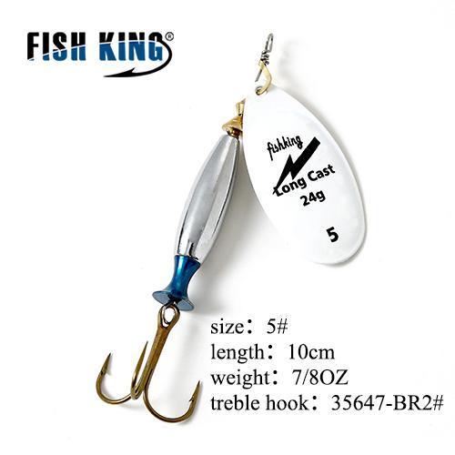 Fish King Mepps Fishing Lure 18G 24G Spinners Spoon Bait Esche Artificiali Pesca-FISH KING Go fishing together Store-Burgundy-Bargain Bait Box