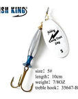 Fish King Mepps Fishing Lure 18G 24G Spinners Spoon Bait Esche Artificiali Pesca-FISH KING Go fishing together Store-Burgundy-Bargain Bait Box