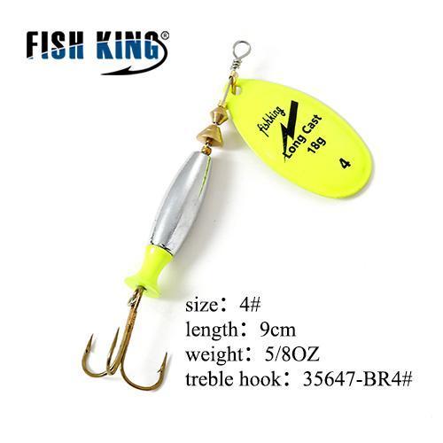 Fish King Mepps Fishing Lure 18G 24G Spinners Spoon Bait Esche Artificiali Pesca-FISH KING Go fishing together Store-Light Grey-Bargain Bait Box