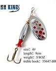 Fish King Mepps Fishing Lure 18G 24G Spinners Spoon Bait Esche Artificiali Pesca-FISH KING Go fishing together Store-Light Yellow-Bargain Bait Box