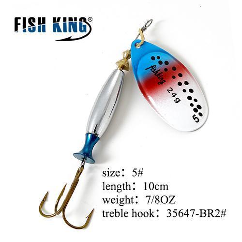 Fish King Mepps Fishing Lure 18G 24G Spinners Spoon Bait Esche Artificiali Pesca-FISH KING Go fishing together Store-Pink-Bargain Bait Box