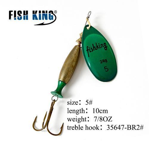 Fish King Mepps Fishing Lure 18G 24G Spinners Spoon Bait Esche Artificiali Pesca-FISH KING Go fishing together Store-Sky Blue-Bargain Bait Box