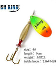 Fish King Mepps Long Cast 1 Pc Fishing Lure Spinner Bait Fishing Tackle-FISH KING Official Store-Black-Bargain Bait Box