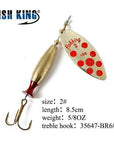 Fish King Mepps Long Cast 1 Pc Fishing Lure Spinner Bait Fishing Tackle-FISH KING Official Store-Brown-Bargain Bait Box