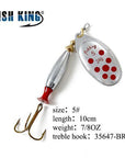 Fish King Mepps Long Cast 1 Pc Fishing Lure Spinner Bait Fishing Tackle-FISH KING Official Store-Burgundy-Bargain Bait Box