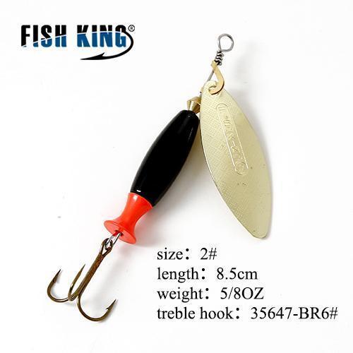 Fish King Mepps Long Cast 1 Pc Fishing Lure Spinner Bait Fishing Tackle-FISH KING Official Store-Chocolate-Bargain Bait Box