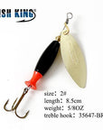 Fish King Mepps Long Cast 1 Pc Fishing Lure Spinner Bait Fishing Tackle-FISH KING Official Store-Chocolate-Bargain Bait Box