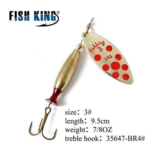 Fish King Mepps Long Cast 1 Pc Fishing Lure Spinner Bait Fishing Tackle-FISH KING Official Store-Dark Grey-Bargain Bait Box
