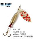 Fish King Mepps Long Cast 1 Pc Fishing Lure Spinner Bait Fishing Tackle-FISH KING Official Store-Dark Grey-Bargain Bait Box