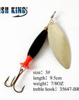 Fish King Mepps Long Cast 1 Pc Fishing Lure Spinner Bait Fishing Tackle-FISH KING Official Store-Dark Khaki-Bargain Bait Box