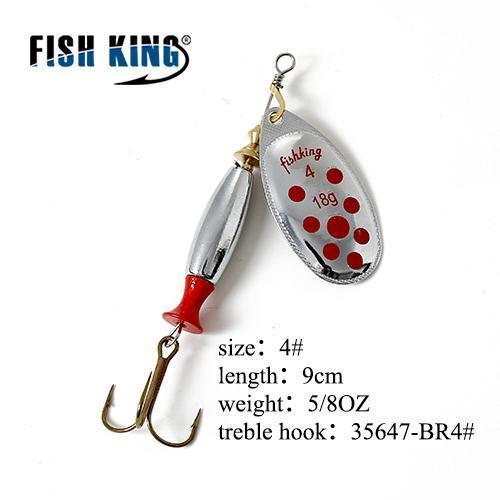 Fish King Mepps Long Cast 1 Pc Fishing Lure Spinner Bait Fishing Tackle-FISH KING Official Store-Navy Blue-Bargain Bait Box