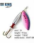 Fish King Mepps Long Cast 1 Pc Fishing Lure Spinner Bait Fishing Tackle-FISH KING Official Store-Pink-Bargain Bait Box