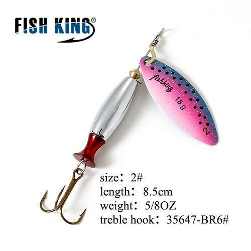Fish King Mepps Long Cast 1 Pc Fishing Lure Spinner Bait Fishing Tackle-FISH KING Official Store-Plum-Bargain Bait Box
