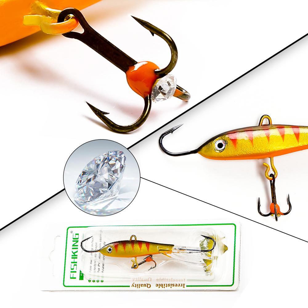 Fish King Winter Fishing Balancer 4Pcs/Pack 10G-30G 6Cm-9.3Cm Ice Fishing Jig-Fishing Tackle-as photo-Bargain Bait Box
