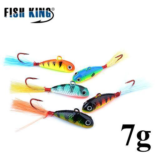 Fish King Winter Ice Fishing Lure 5Pcs/Pack 5 Color Hard Bait Lure Jig Head Hook-FISH KING First franchised Store-IL047-2-7g-Bargain Bait Box