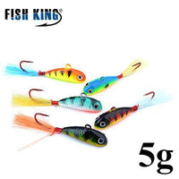 Fish King Winter Ice Fishing Lure 5Pcs/Pack 5 Color Hard Bait Lure Jig Head Hook-FISH KING First franchised Store-IL047-4-5g-Bargain Bait Box