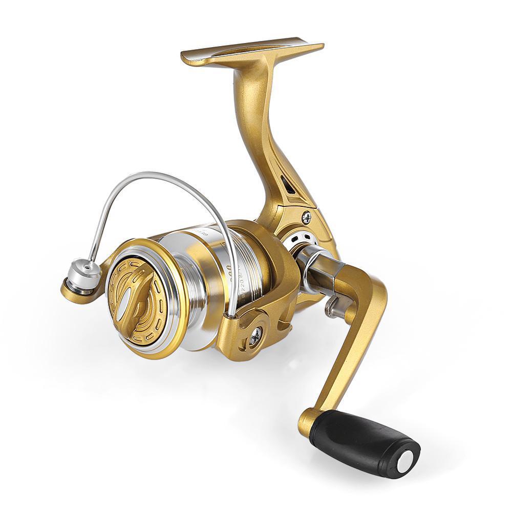 Fishdrops 12 + 1Bb Aluminum Alloy Golden Fly Fishing Reel With Left Right-Spinning Reels-Outl1fe Adventure Store-1000 Series-Bargain Bait Box