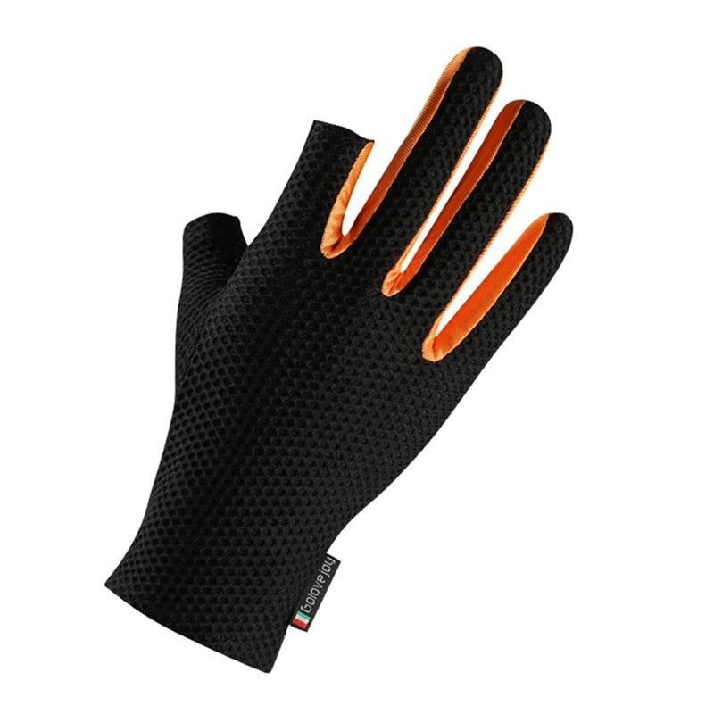 Fishing Gloves 2 Cut Finger Anti Slip Sunshade Elastic Breathable Ice Silk-Fishing Gloves-Fitness outdoor Store-B-China-Bargain Bait Box