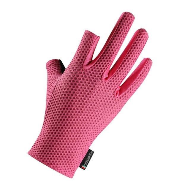 Fishing Gloves 2 Cut Finger Anti Slip Sunshade Elastic Breathable Ice Silk-Fishing Gloves-Fitness outdoor Store-P-China-Bargain Bait Box