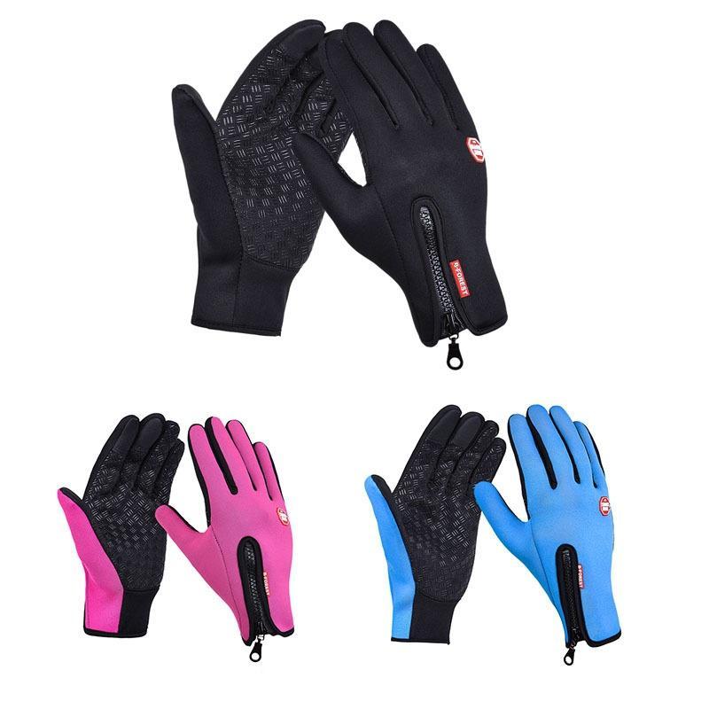 Fishing Gloves Waterproof Hiking Winter Bicycle Bike Cycling Gloves For Men-KAWO Store-Black-S-Bargain Bait Box