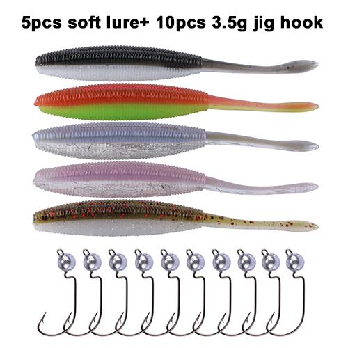 Fishing Kit Set Offset Worm/Jig Head Hook Fishinghook With Soft-Soft Bait Kits-Bargain Bait Box-kit 1-Bargain Bait Box