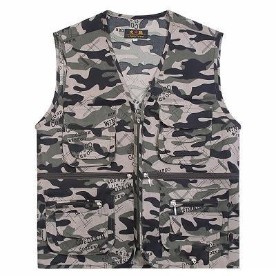 Fishing Leisure Vest Thin Section Quick Drying Men'S Camo Vests Men  Breathable