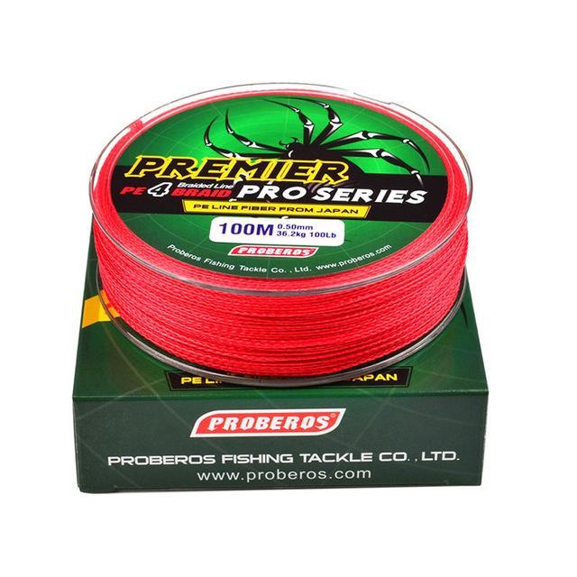 Fishing Lines 100M 10-80Lb Super Strong Dyneema Spectra Extreme Sea Braided-Profession Accessories Store-Red-0.8-Bargain Bait Box