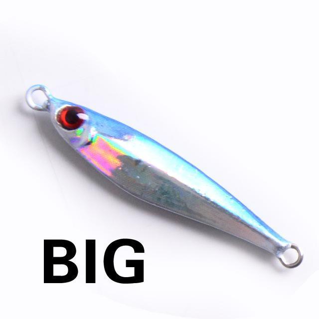 Fishing Lure 4.9G 7.2G Metal Jig Spoon Lure Spinner Metal Jigging Shore Cast-haofishing Store-blue big-Bargain Bait Box
