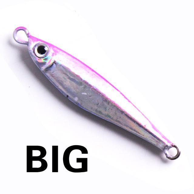 Fishing Lure 4.9G 7.2G Metal Jig Spoon Lure Spinner Metal Jigging Shore Cast-haofishing Store-purple big-Bargain Bait Box