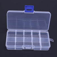 Fishing Lure Bait Storage Box Case 10 Compartments Transparent Square Fishhook-Islandshop-Bargain Bait Box